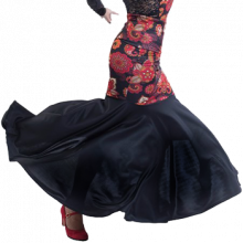 El Flamenco Vive, Falda flamenca de ensayo con trincha y mucho vuelo para  baile flamenco EF126 - Español