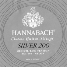 20880 Hannabach Silver 200. SET 900 Tensión Medium/Low