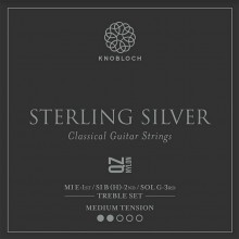 25791 Knobloch Sterling Silver QZ Nylon Treble Set Tensión Media