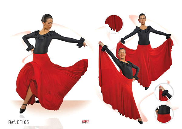 3 cualidades imprescindibles de las faldas flamencas, vuelo, resistencia y  tejido antielectricidad estática